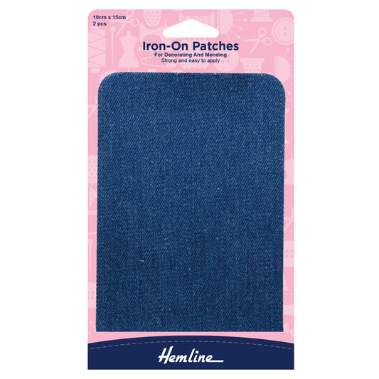 Cotton Twill Patches: Dark Denim - 10 x 15cm