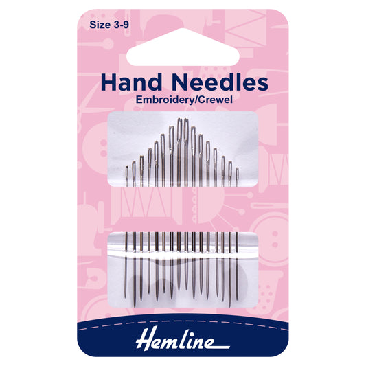 Hand Needle- Embroidery/ Crewel 3-9