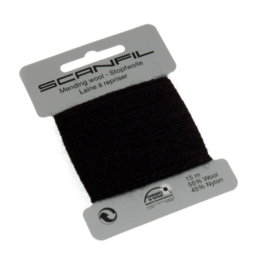 Mending Wool 15m: Black