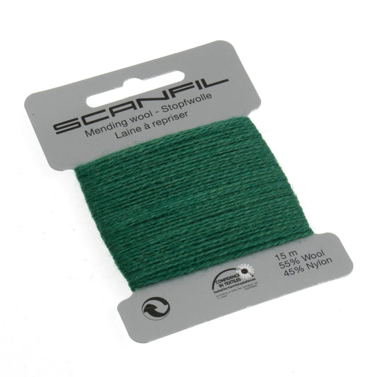 Mending Wool 15m: Fed Green