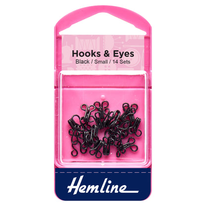 Hooks and Eyes: Black: Size 1