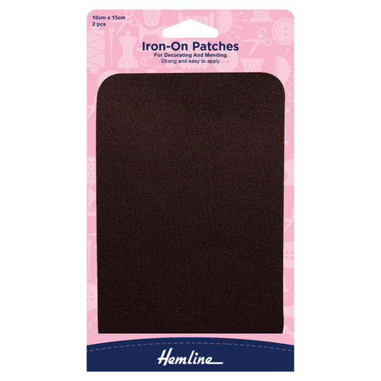 Cotton Twill Patches: Brown - 10 x 15cm