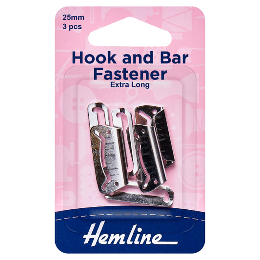 Hook and Bar Fastener Nickel 25mm