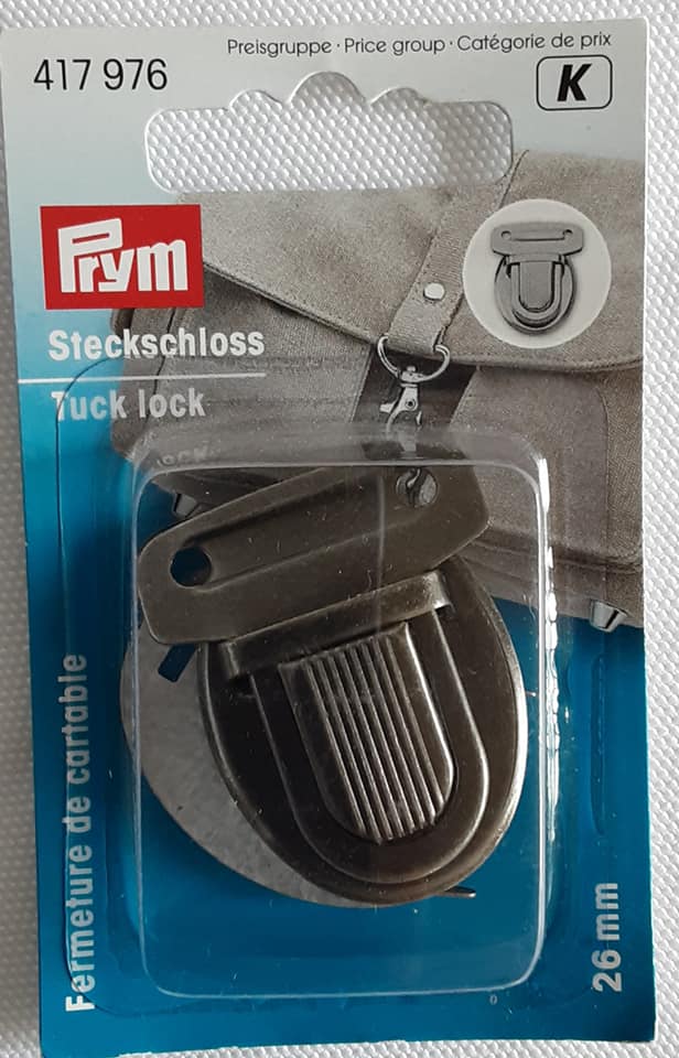 26mm antique silver tuck lock