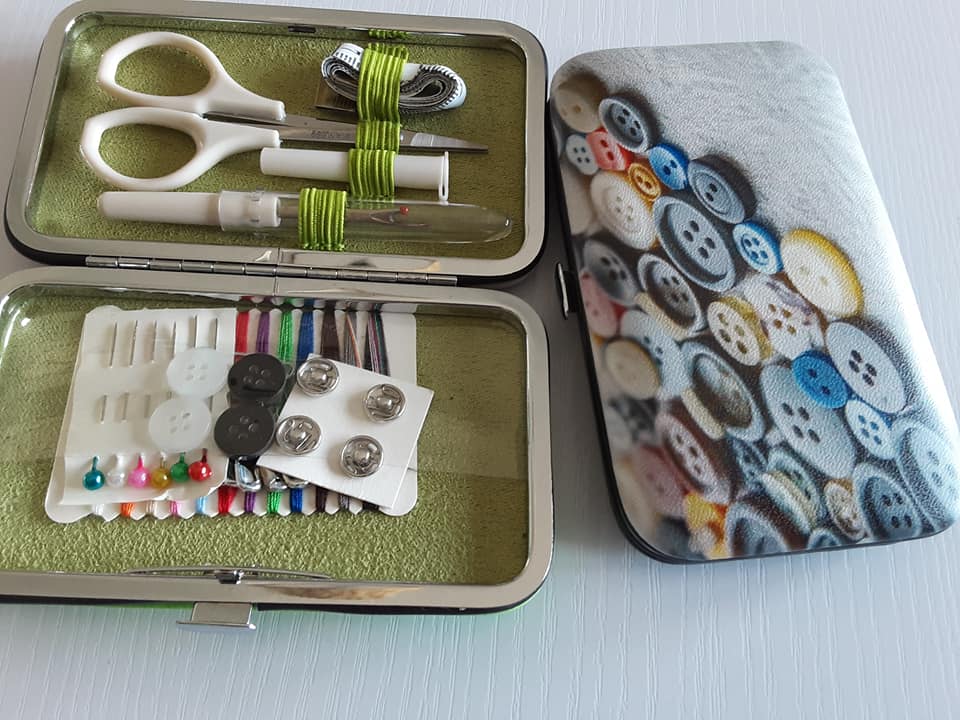 Grey Sewing Kit Purse Notions Design