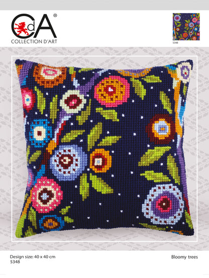 Cross Stitch Kit: Cushion: In Blossom