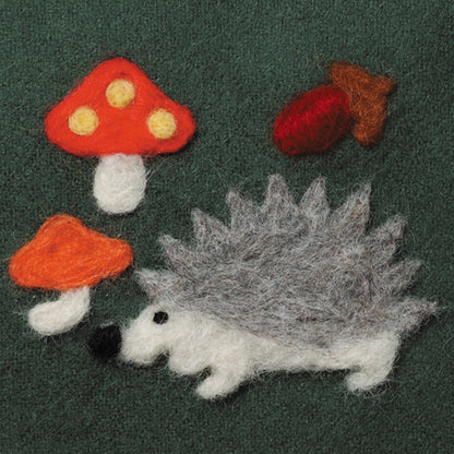 Clover Needle Felting Mould- Hedgehog & Mushrooms Design