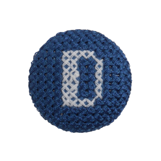 Cross Stitch Alphabet Button-D