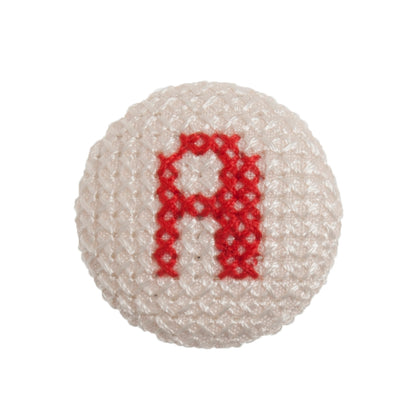 Cross Stitch Alphabet Button- A