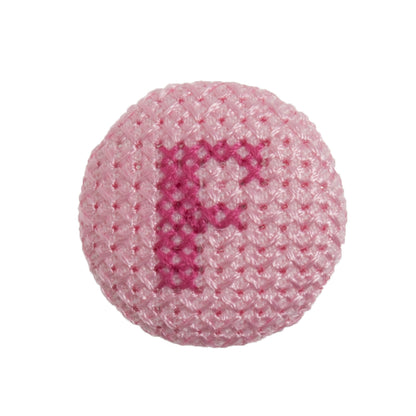 Cross Stitch Alphabet Button- F