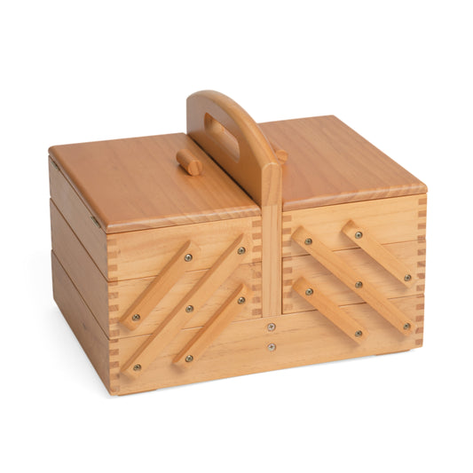 Sewing Box: Cantilever: Pine Wood: 3 Tier