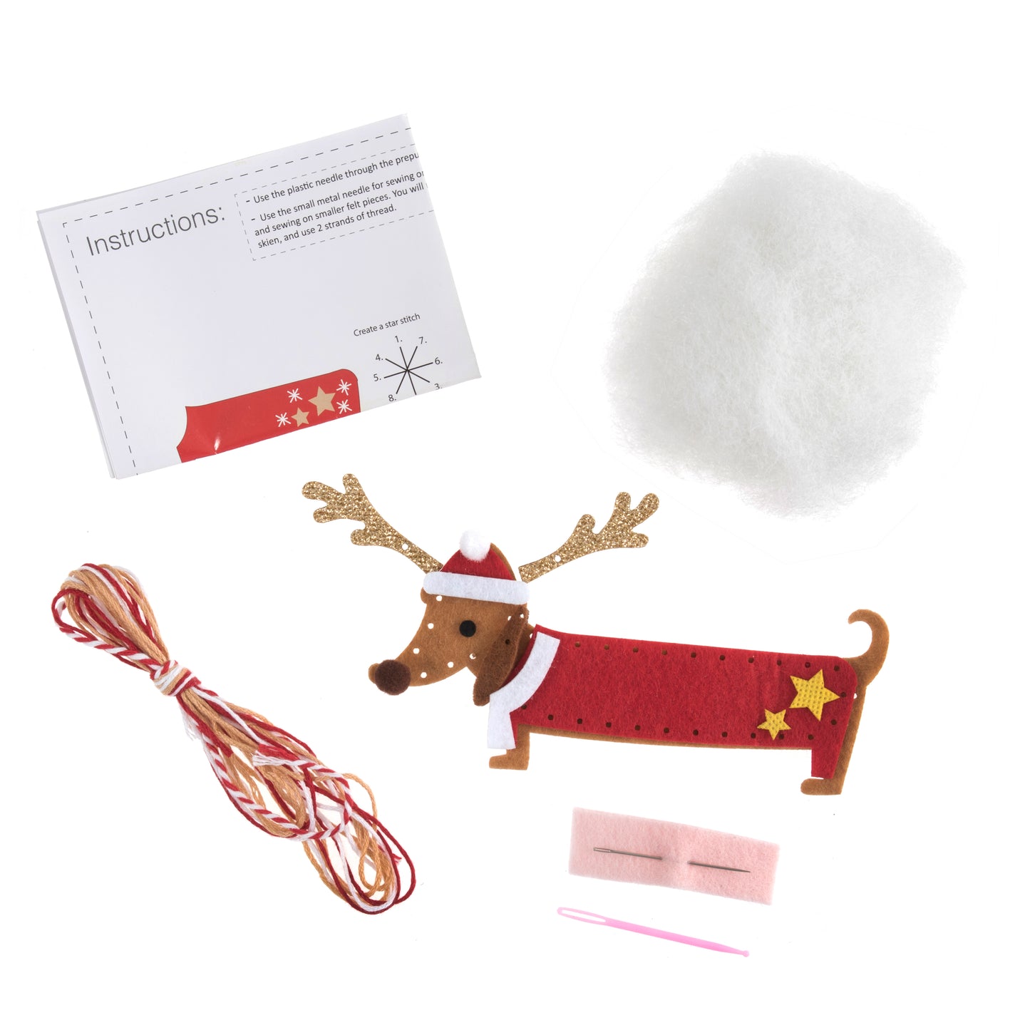 Felt Decoration Kit: Festive Dachshund