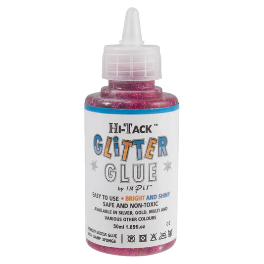 Hi-Tack Glitter Glue: Fuchsia: 50ml