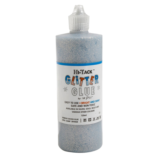 Hi-Tack Glitter Glue:  Silver 120ml