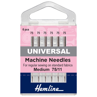 Sewing Machine Needles: Universal: Fine/Medium 75/11