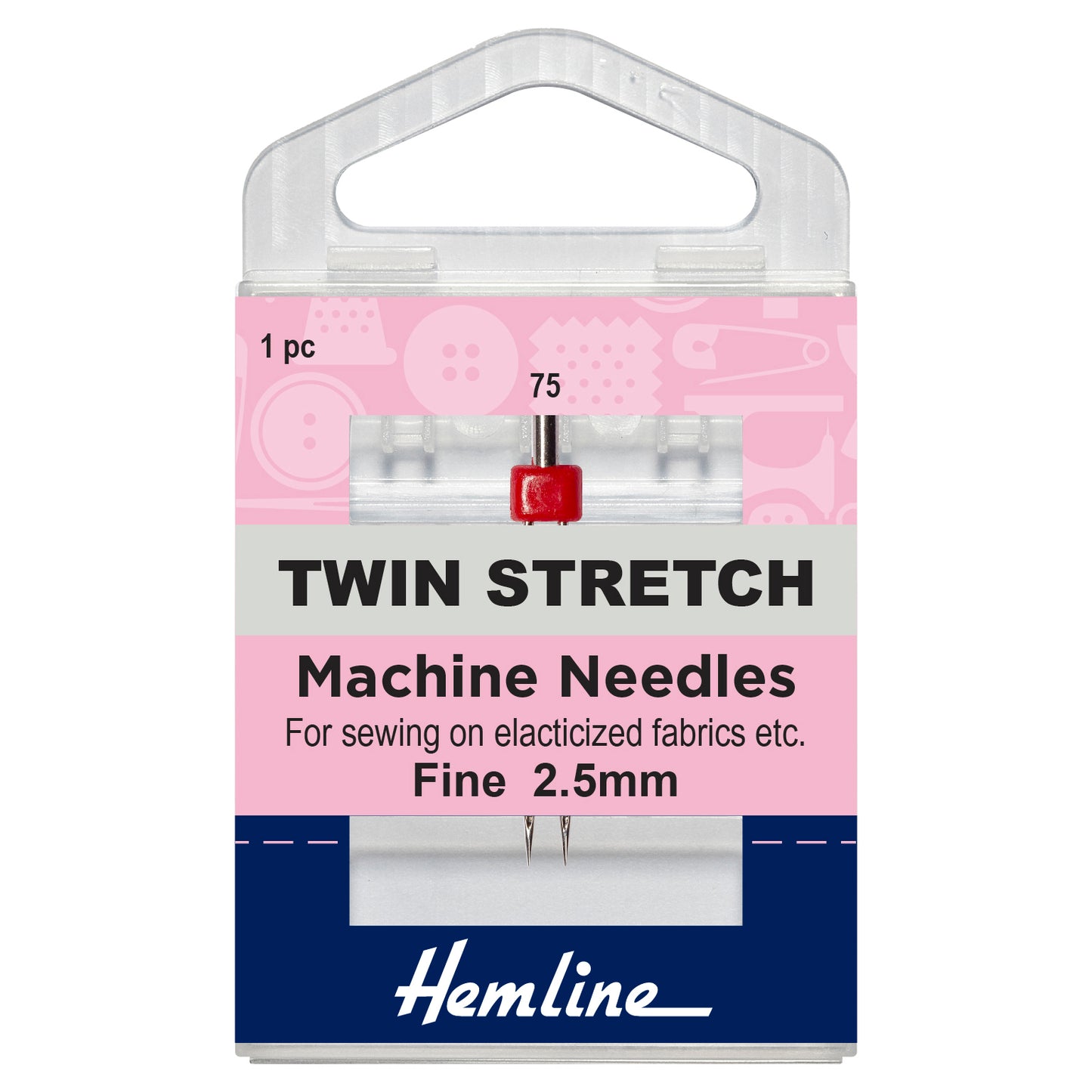 Sewing Machine Needles: Twin Stretch: 75/11, 2.5mm: 1 Piece
