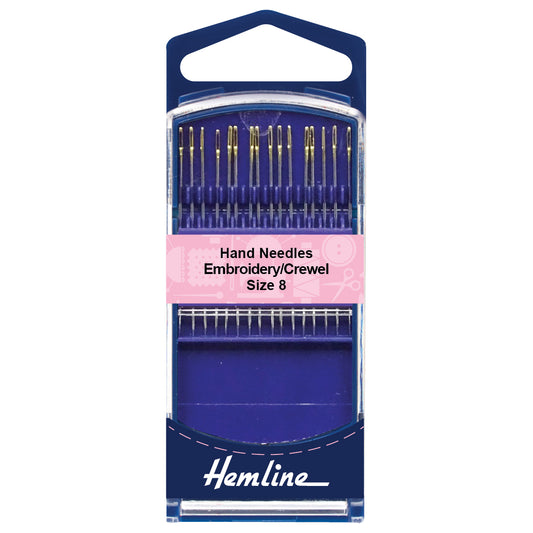 Hand Needles- Embroidery/Crewel Size 8