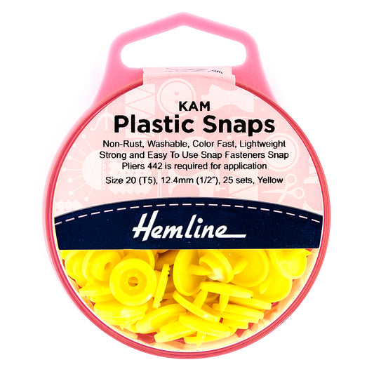 KAM Plastic Snaps: 25 x 12.4mm Sets 