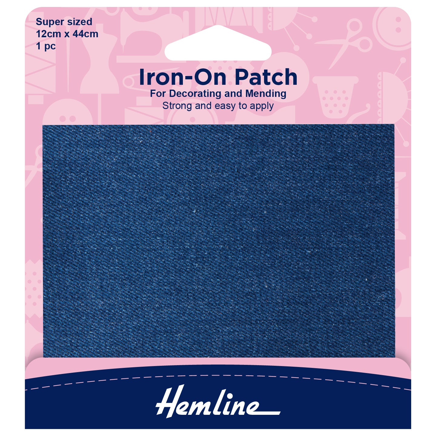 Cotton Twill Patches: Mid Denim - 10 x 15cm