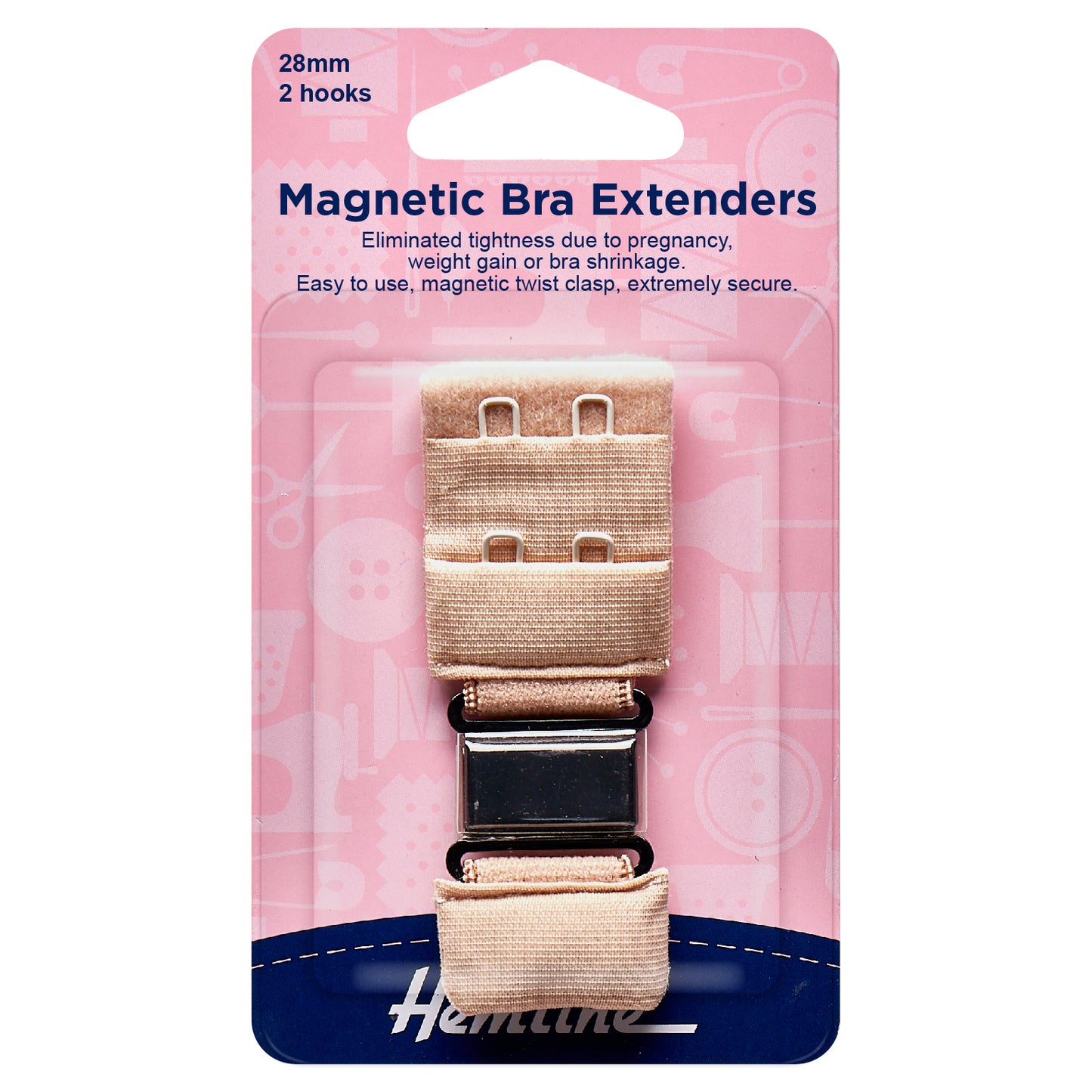 Bra Back Extender: Magnetic: 28mm: Nude