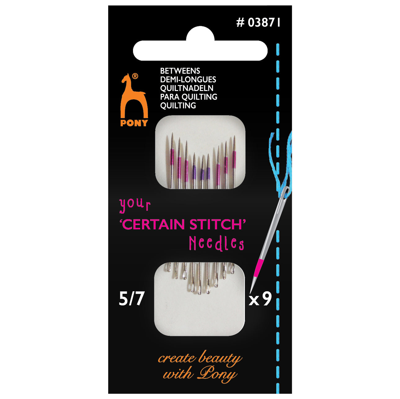 Hand Sewing Needles: Betweens: Sizes 5-7