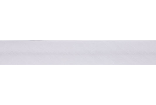 Trim: Bias Binding: Polycotton: 2.5m x 50mm: White