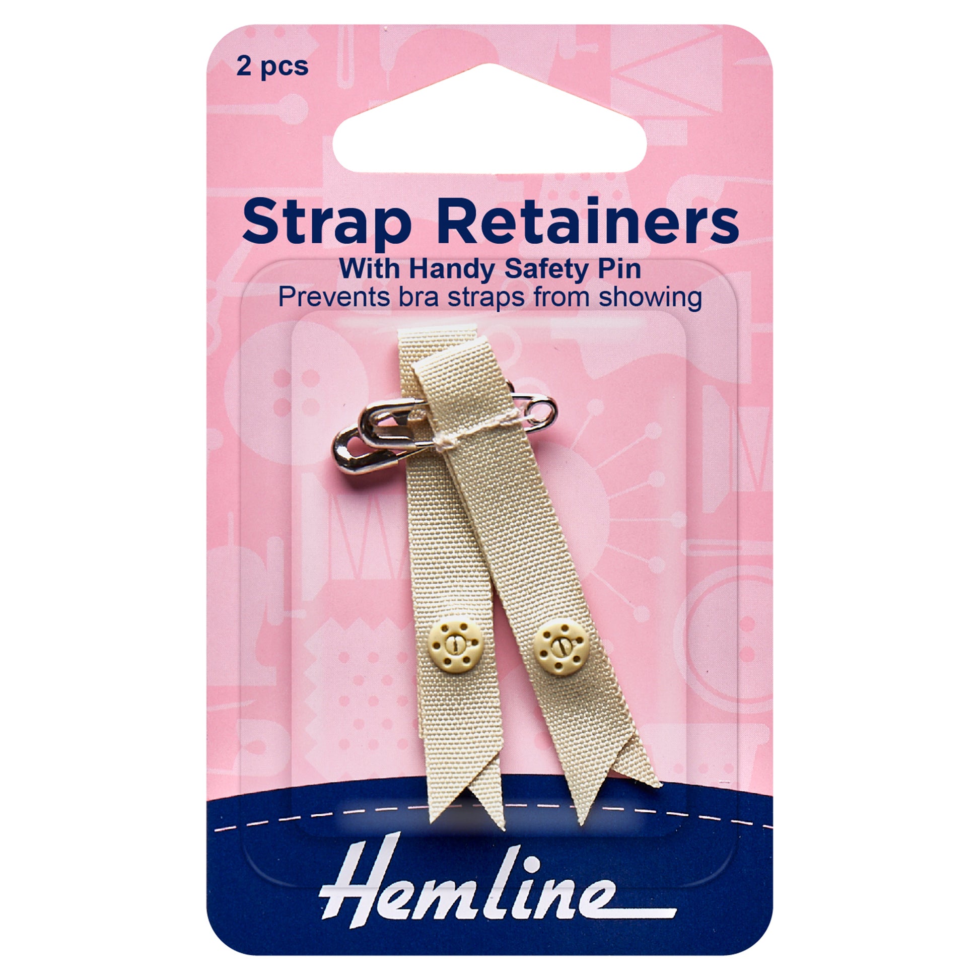 Shoulder Strap Retainer with Safety Pin: Nude