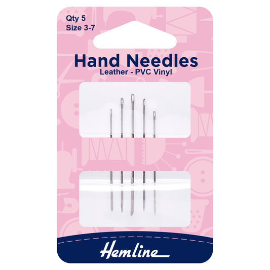  Hand Needles -Leather- PVC Viny Size 3-7