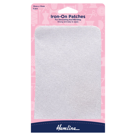 Cotton Twill Patches: White - 10 x 15cm