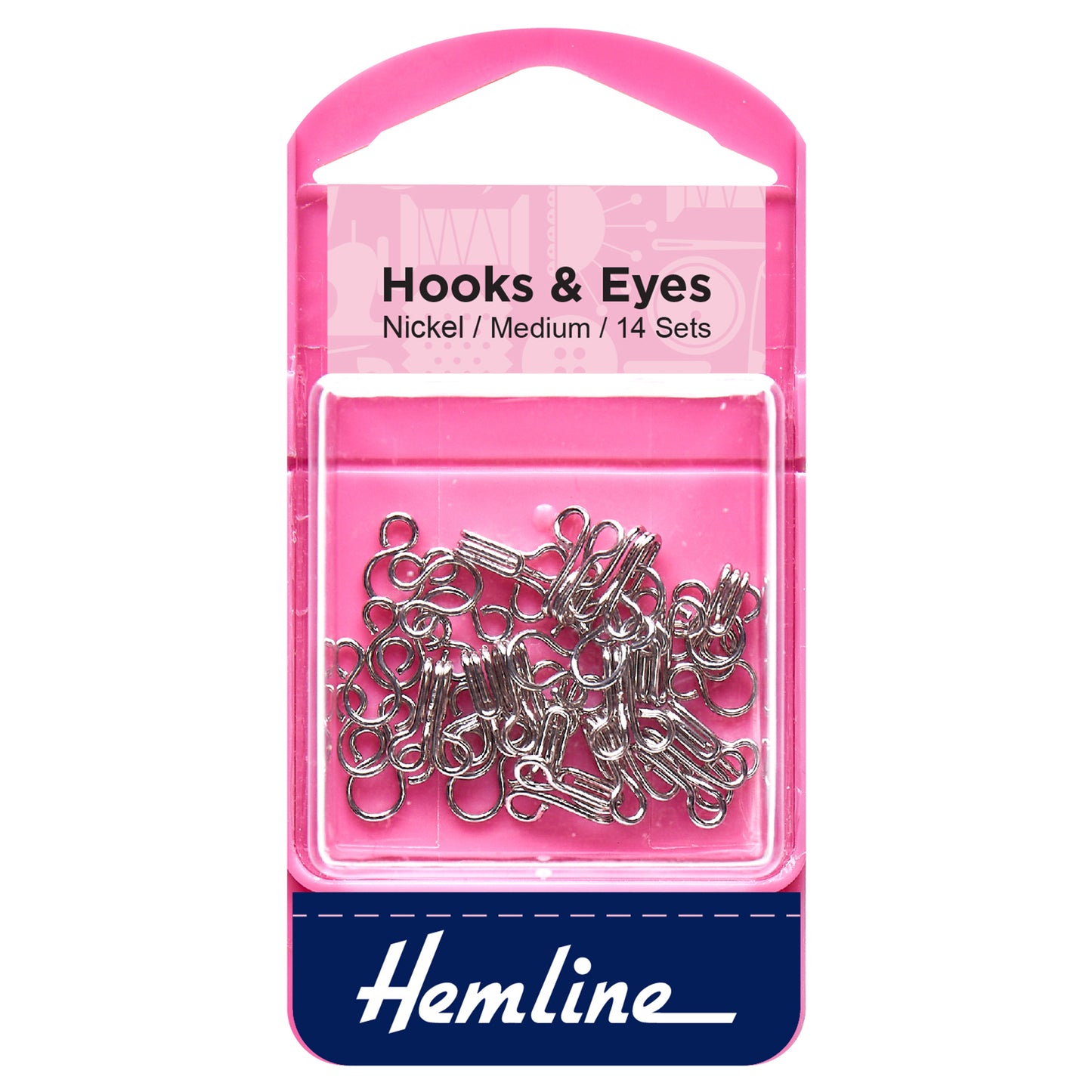 Hooks and Eyes: Nickel: Size 2