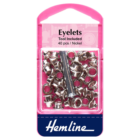 Eyelets with Tool: Nickel  40pcs